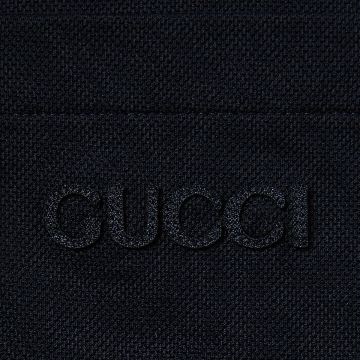 Cotton polo shirt with embroidery - dark blue