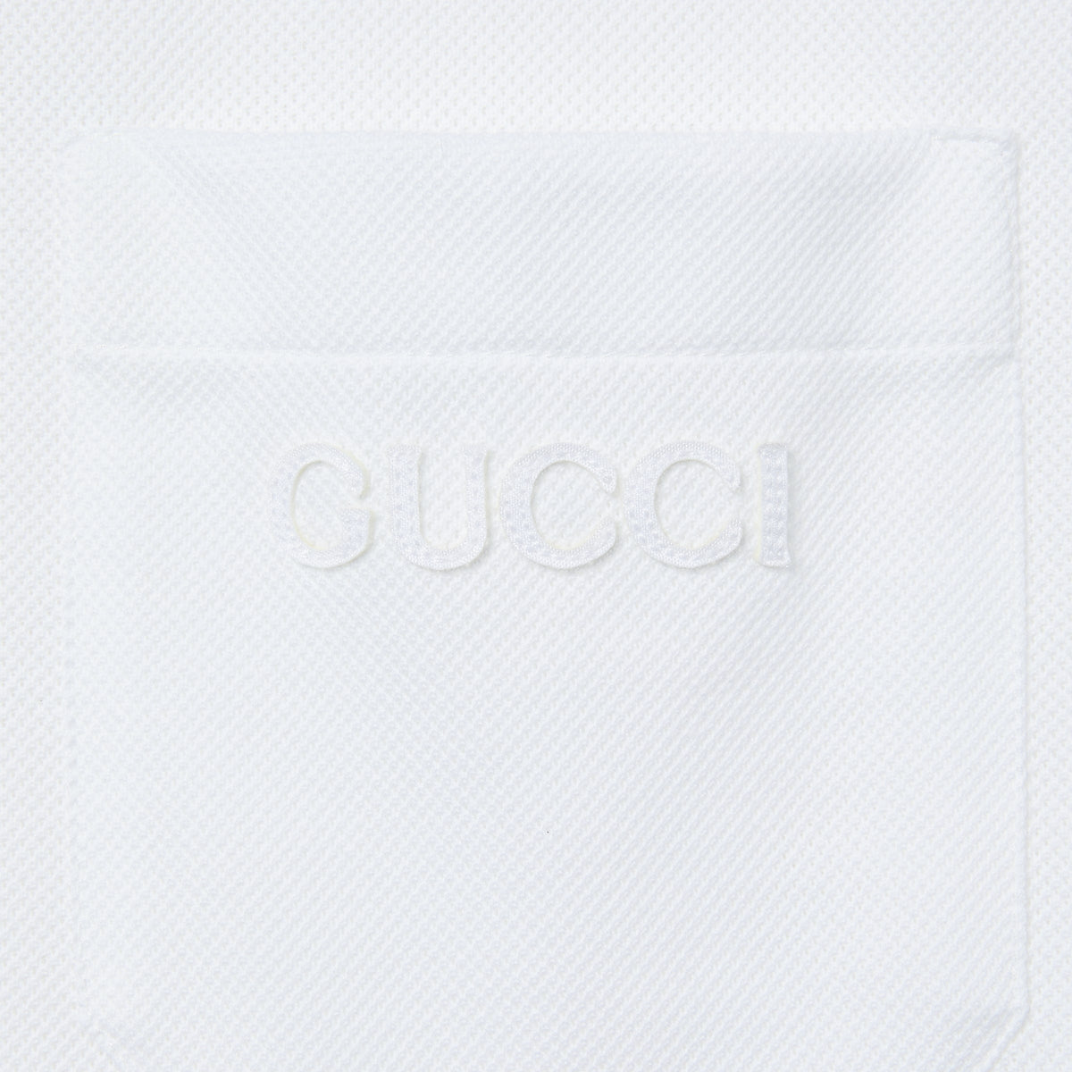 Cotton piquet polo shirt with Web - white