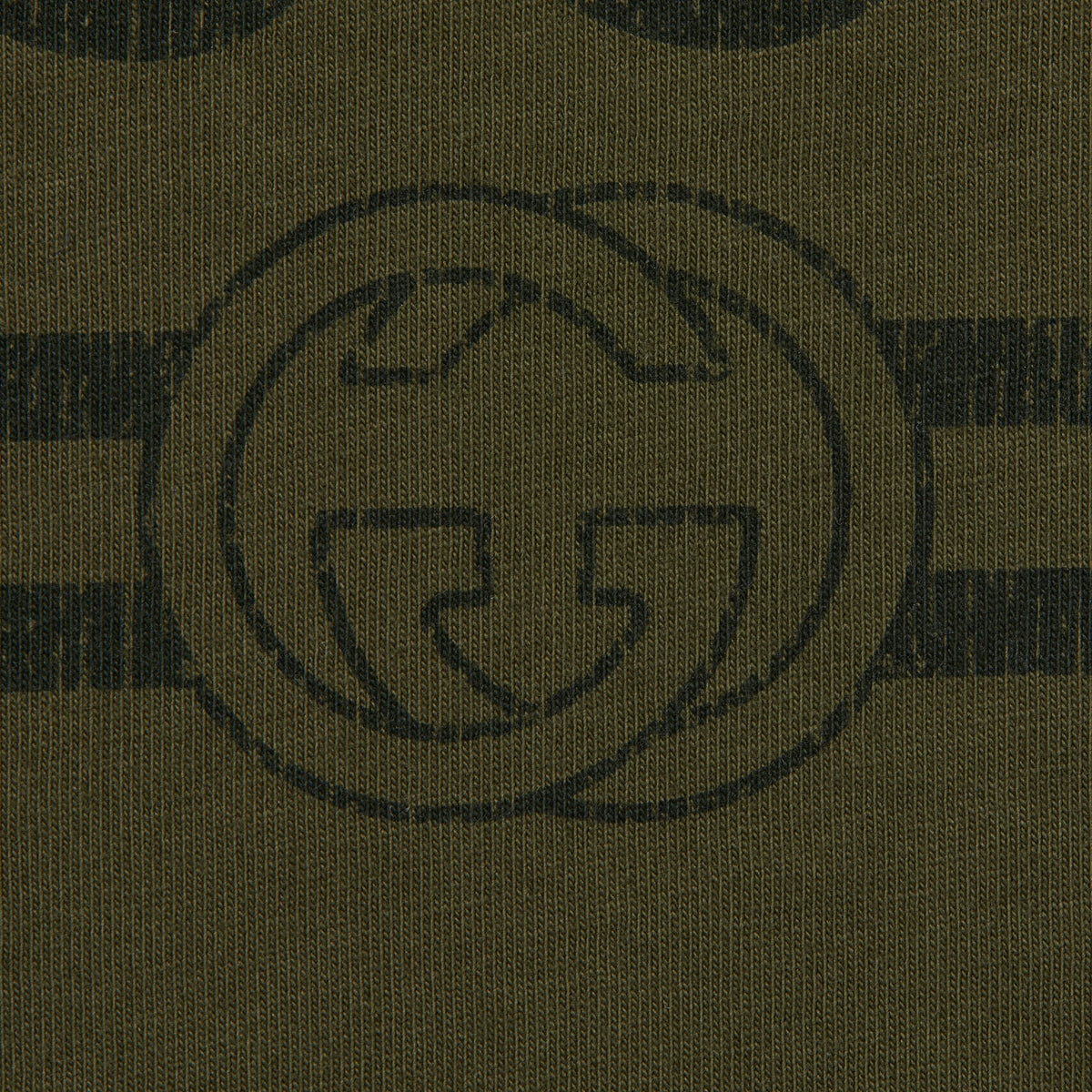 Cotton jersey T-shirt with print - forest green