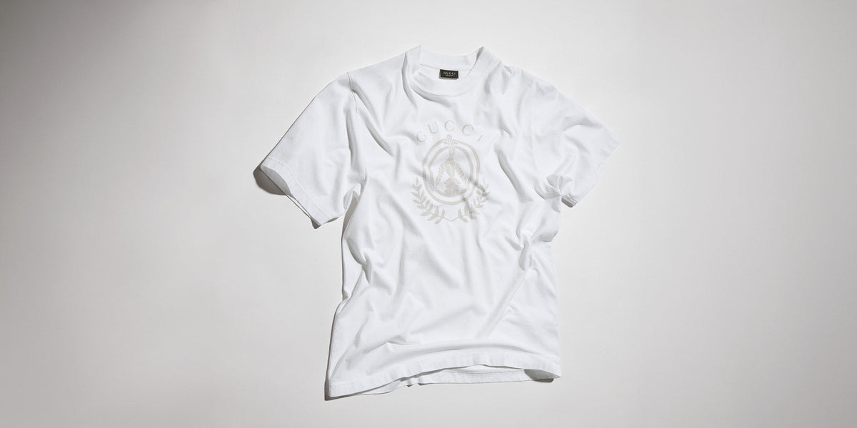 Cotton jersey T-shirt with print - white
