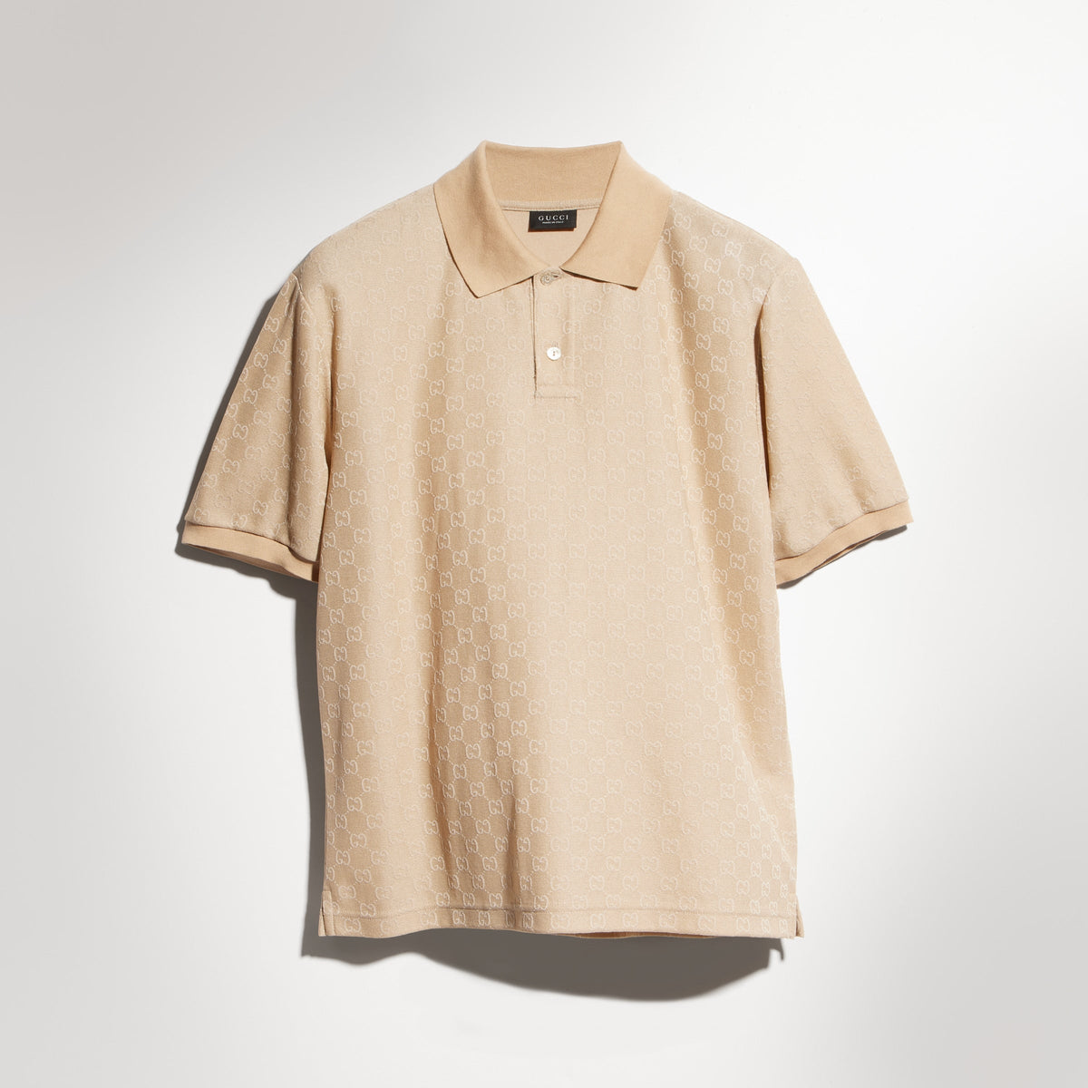 GG jersey polo shirt - beige