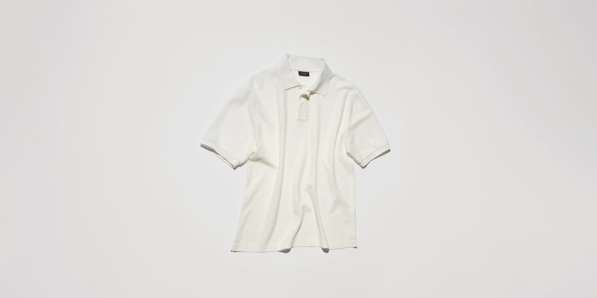 GG technical jersey jacquard polo shirt - white