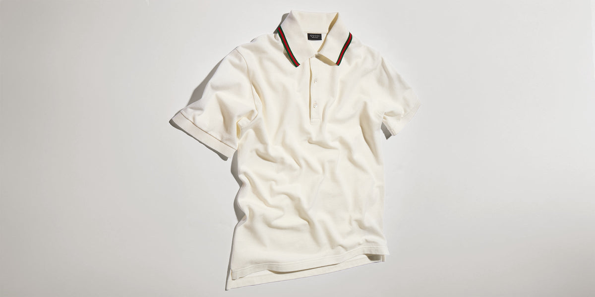 Cotton jersey piquet polo shirt - white