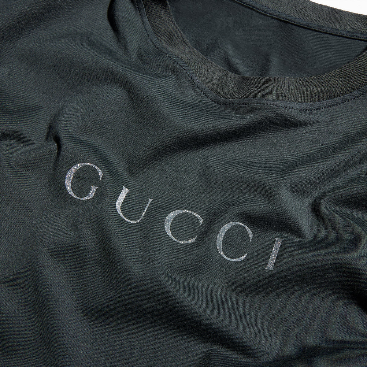 Cotton T-shirt with print - dark grey