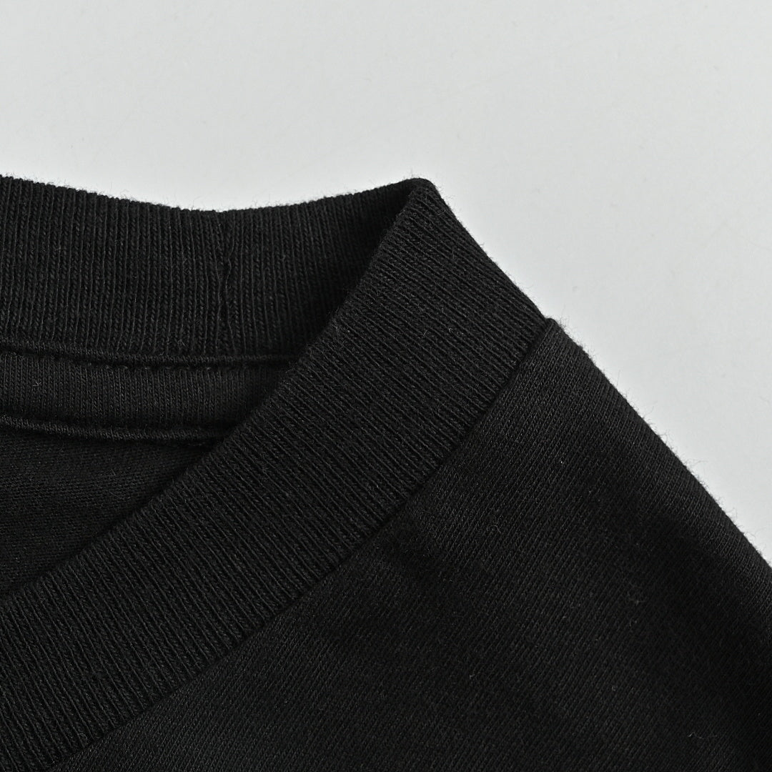 SAINT LAURENT Black Script Logo Crew-Neck T-Shirt