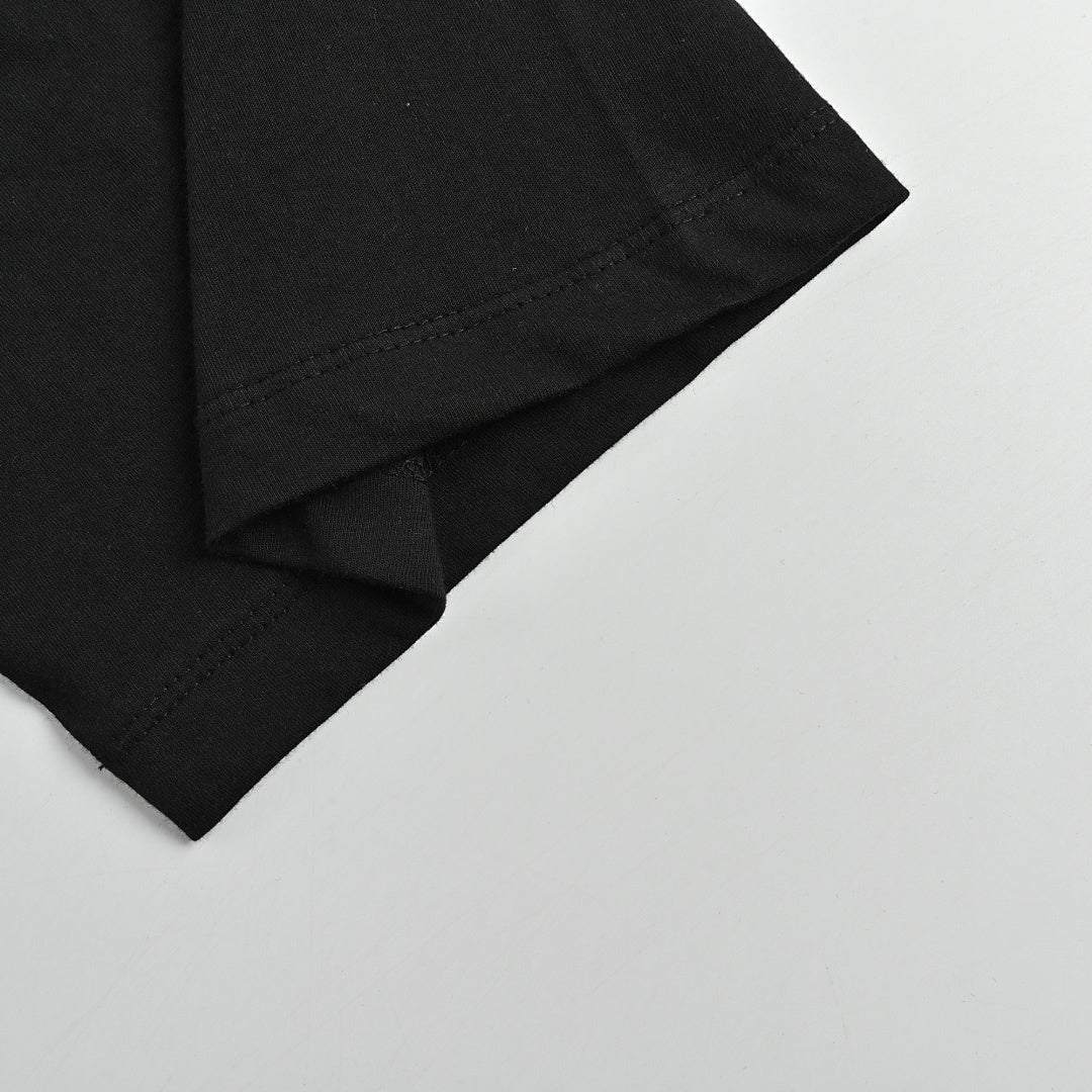 SAINT LAURENT Black Script Logo Crew-Neck T-Shirt