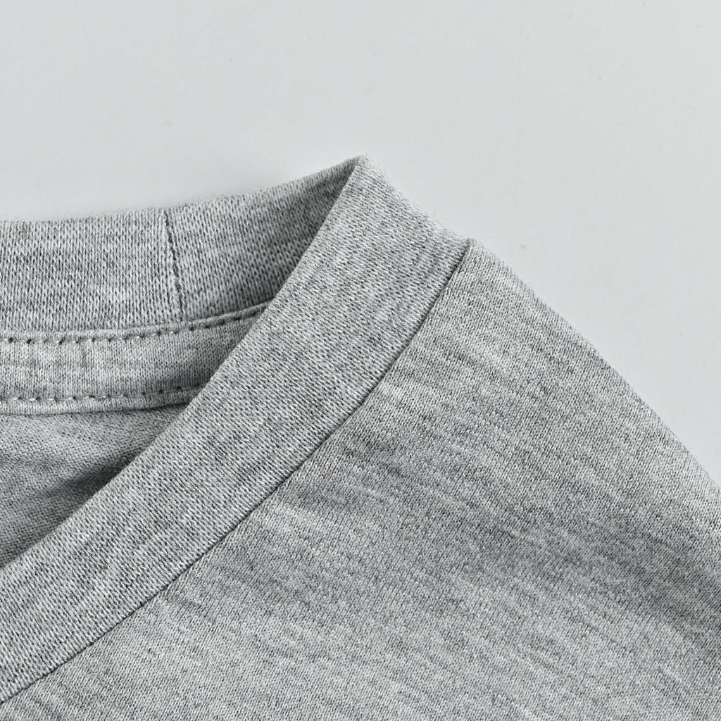 SAINT LAURENT Heather Gray Embroidered Monogram T-Shirt