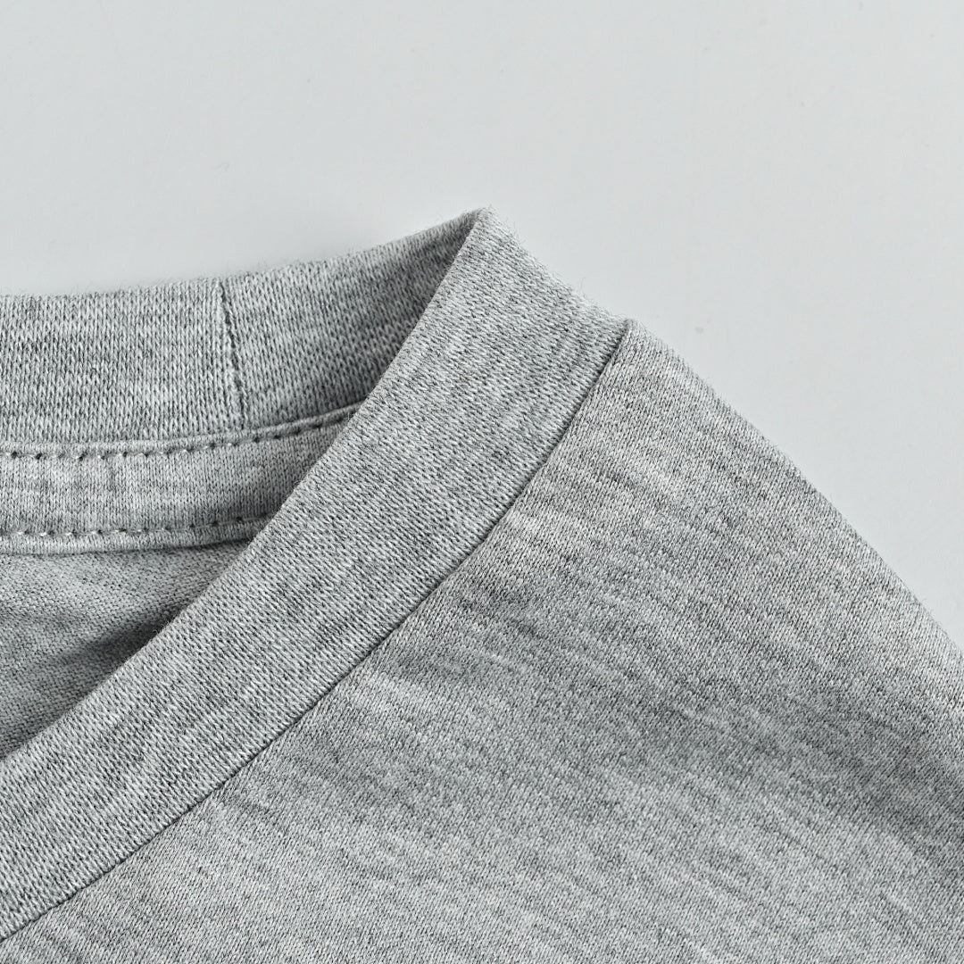 SAINT LAURENT Heather Gray Embroidered Monogram T-Shirt