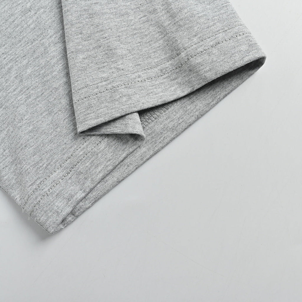 SAINT LAURENT Heather Gray Embroidered Monogram T-Shirt