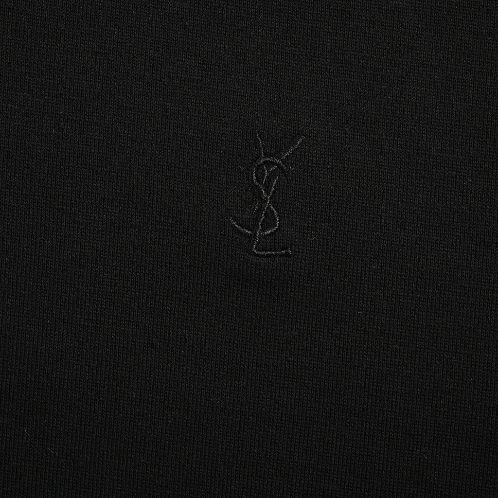 SAINT LAURENT Embroidered Monogram Crew-Neck T-Shirt