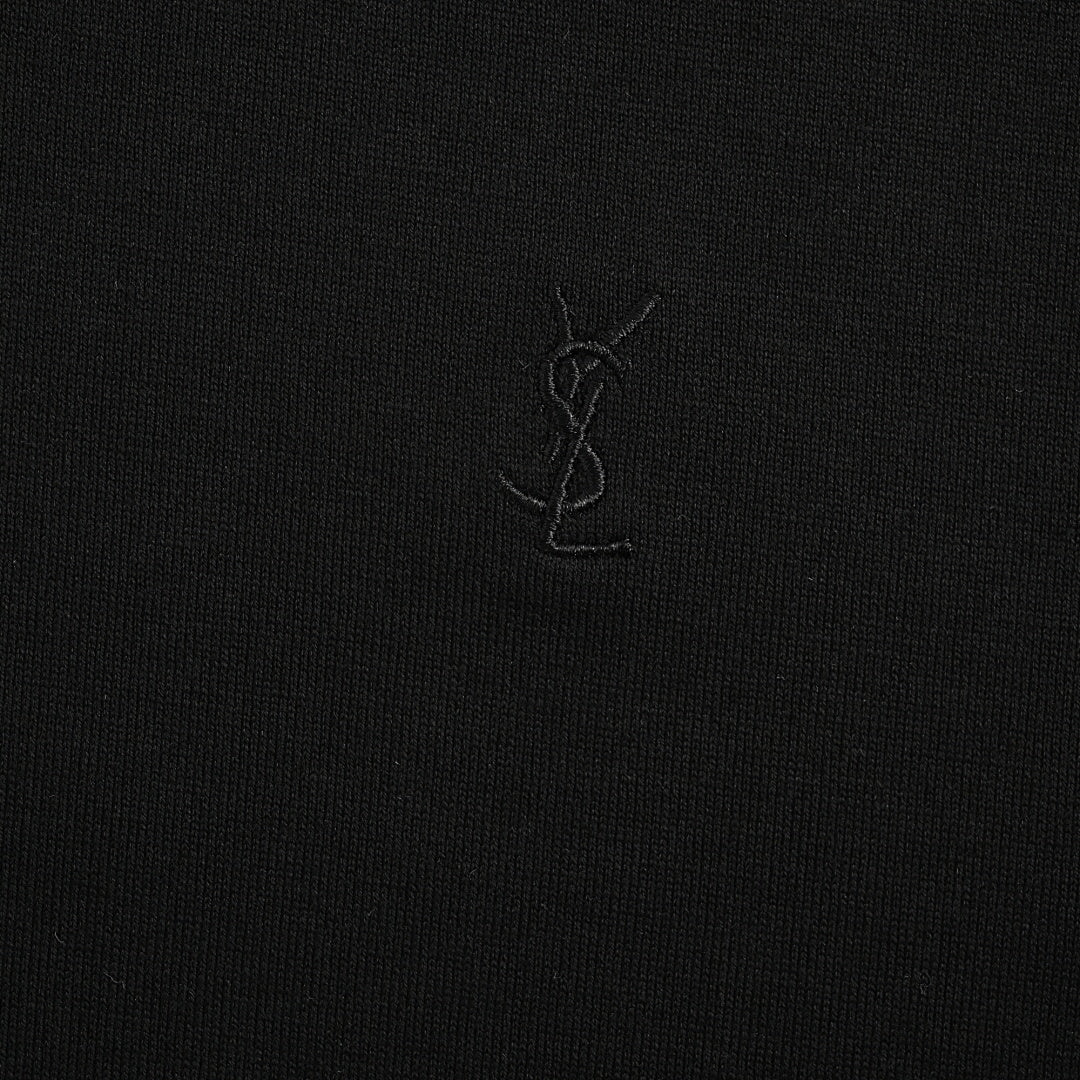SAINT LAURENT Embroidered Monogram Crew-Neck T-Shirt