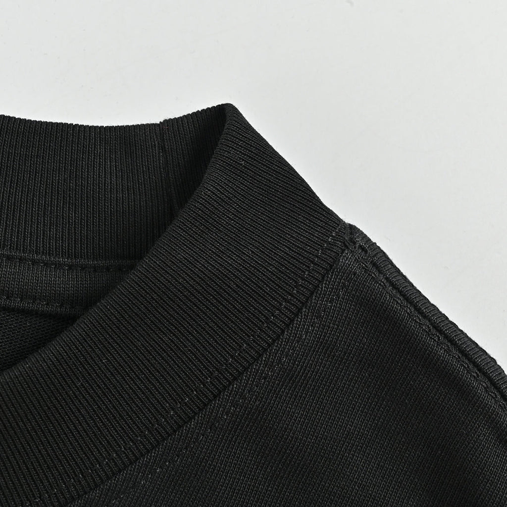 SAINT LAURENT Black Multicolor Graffiti Monogram T-Shirt