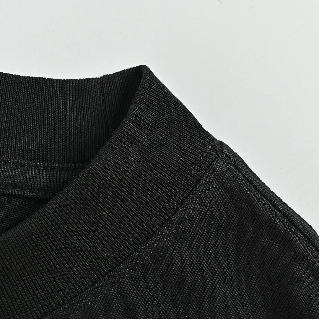 SAINT LAURENT Black Multicolor Graffiti Monogram T-Shirt