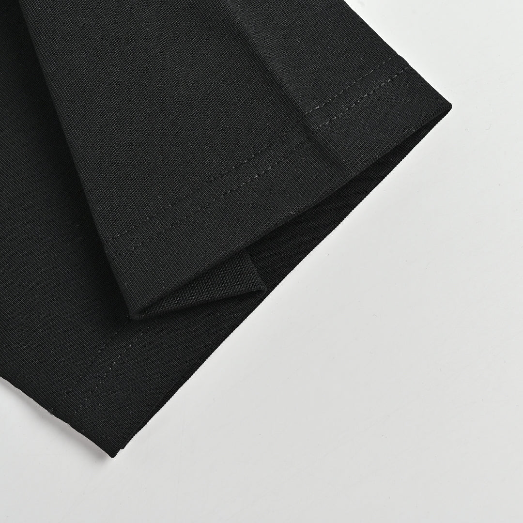 SAINT LAURENT Black Multicolor Graffiti Monogram T-Shirt