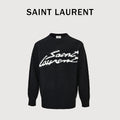 SAINT LAURENT Script Logo Crew-Neck Sweater