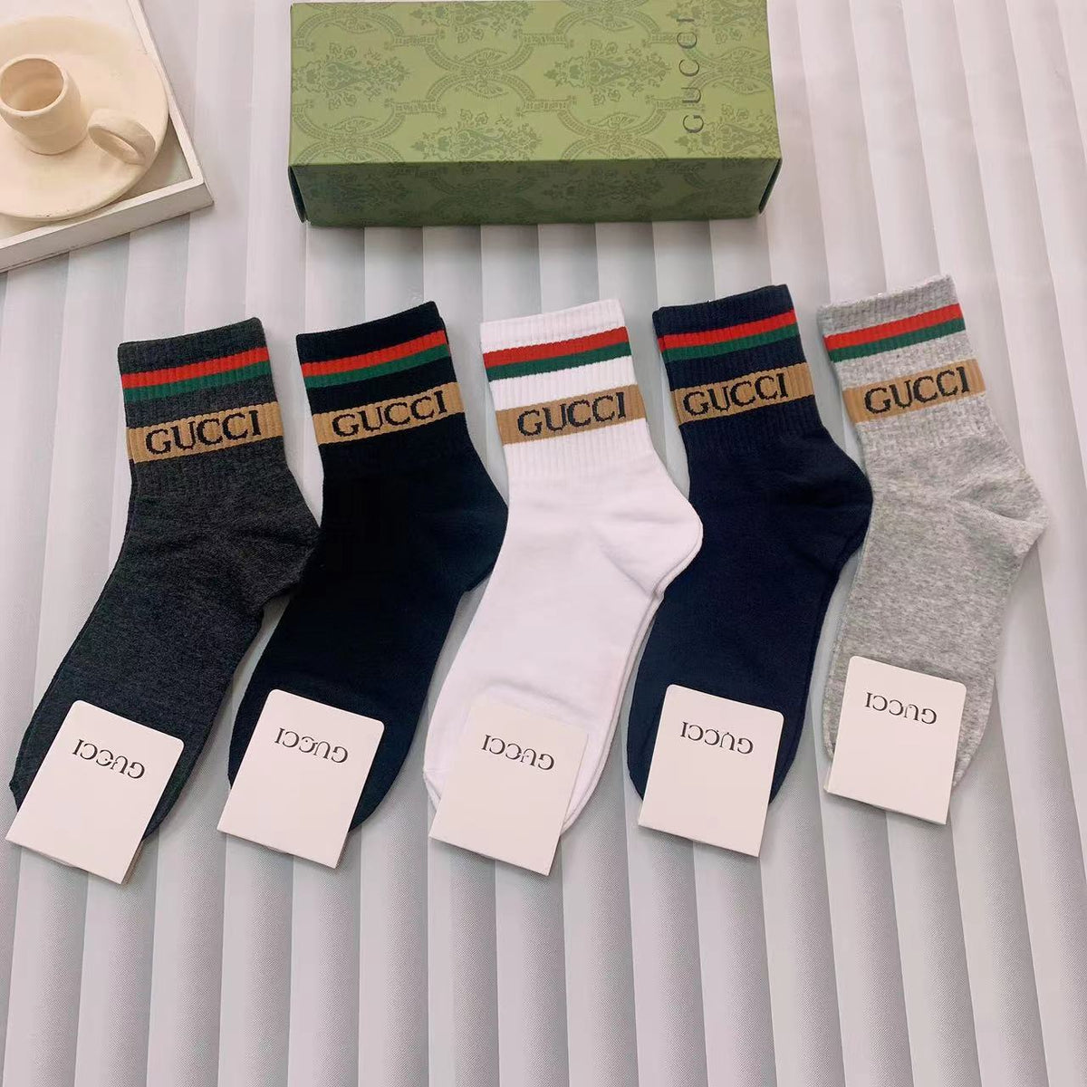 Gucci Cotton Crew Socks - Image 3