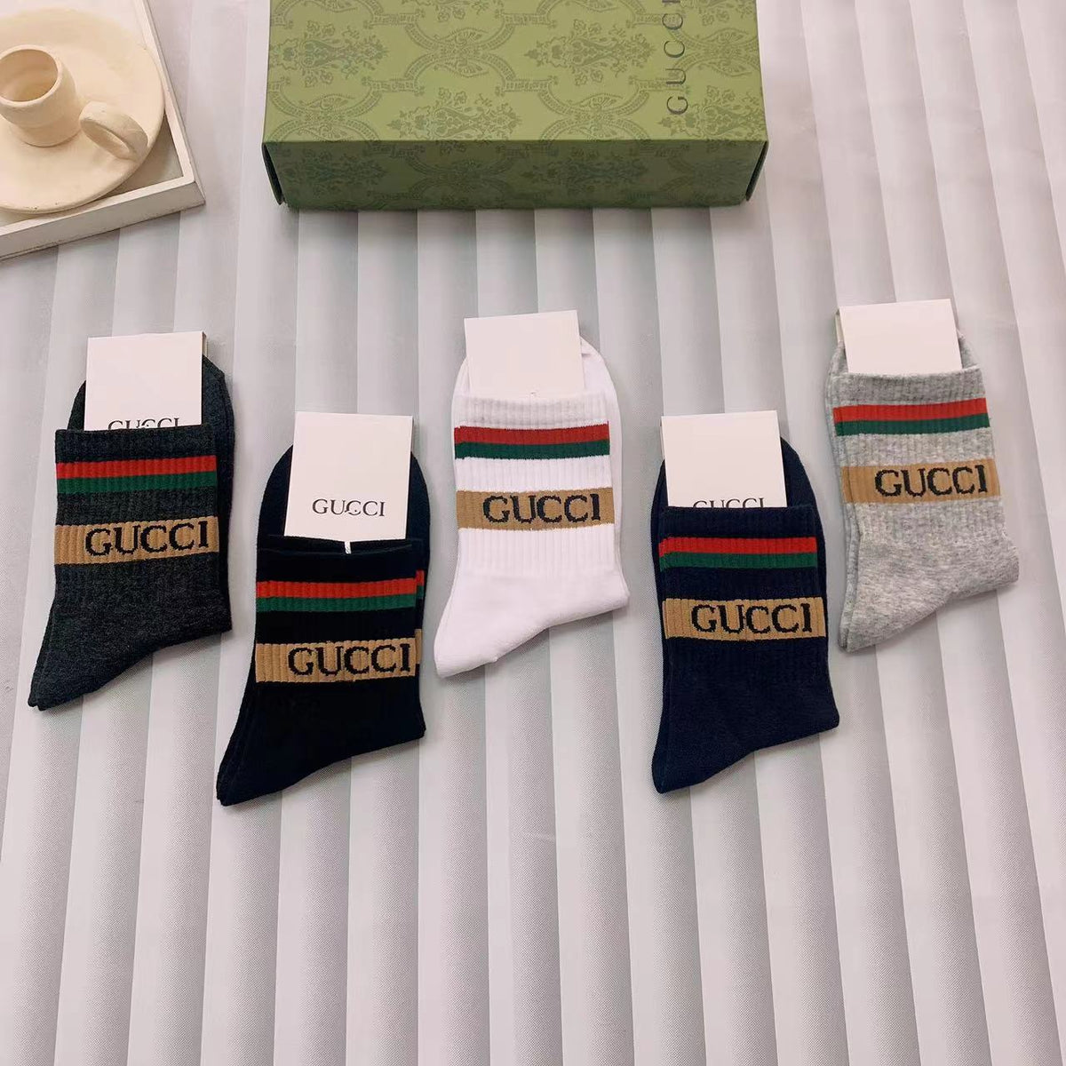 Gucci Cotton Crew Socks - Image 6