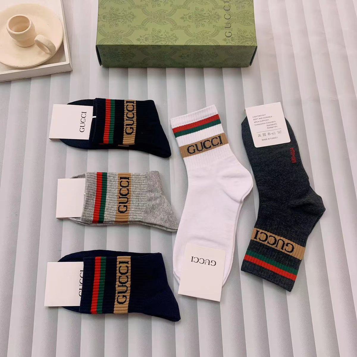 Gucci Cotton Crew Socks - Image 8