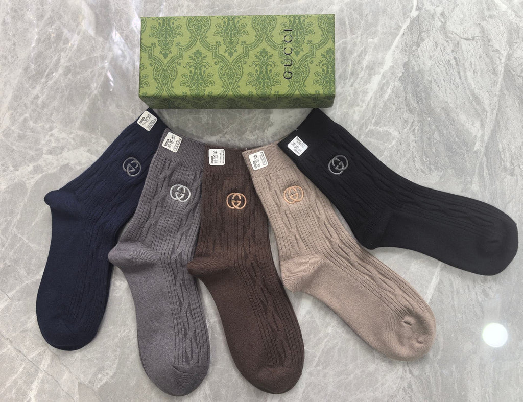 Gucci Crew Socks 5-Pack - Image 4