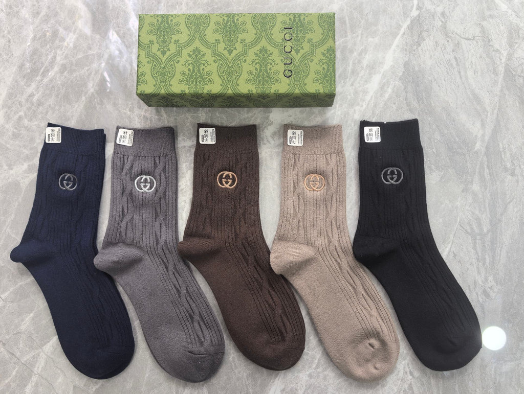 Gucci Crew Socks 5-Pack - Image 5
