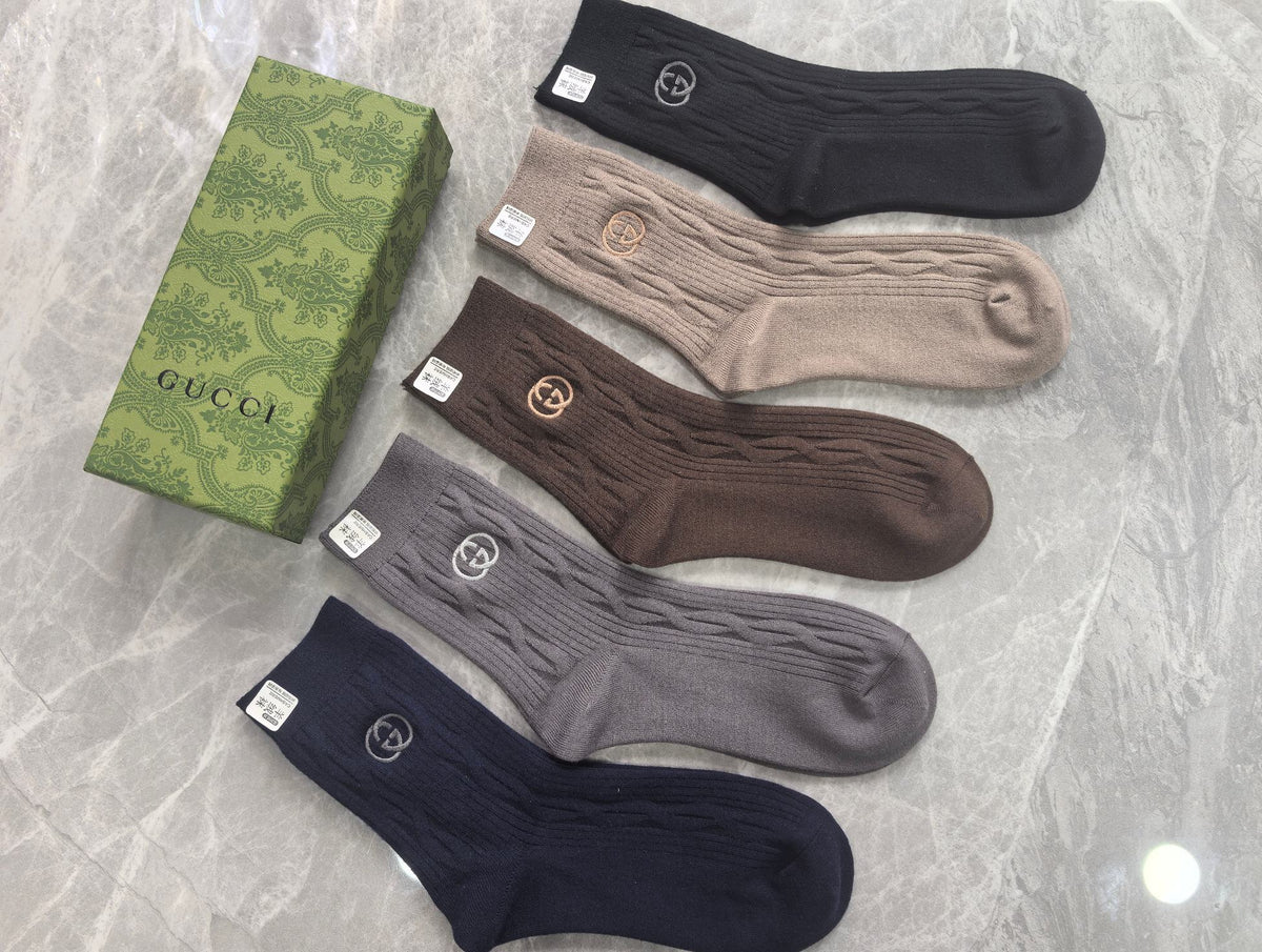 Gucci Crew Socks 5-Pack - Image 2