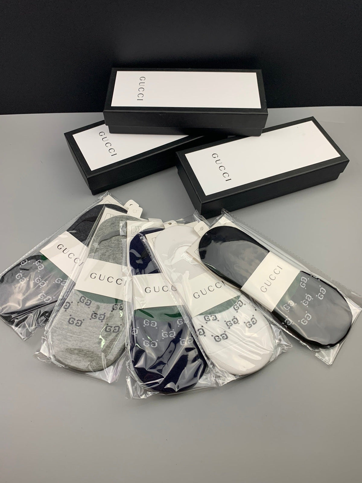 Gucci Cotton Crew Socks 5-Pack - Image 2