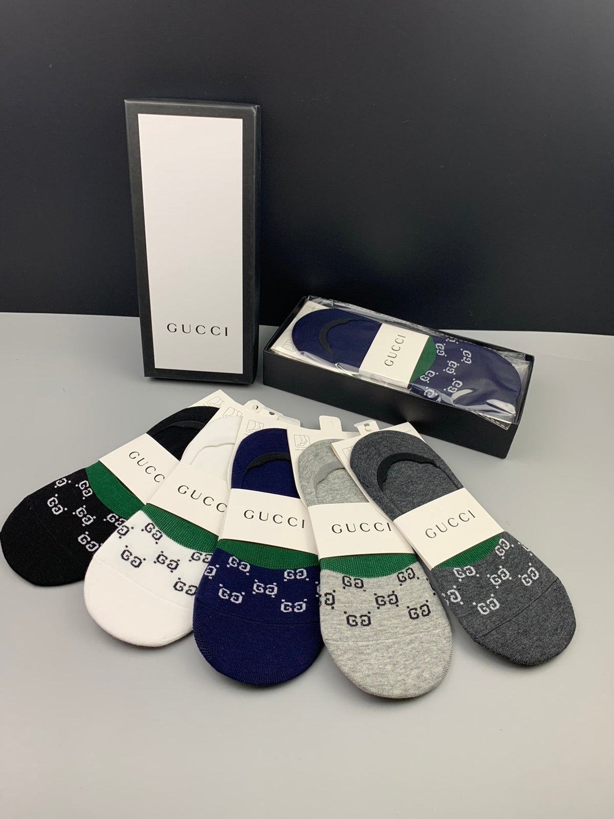 Gucci Cotton Crew Socks 5-Pack - Image 4