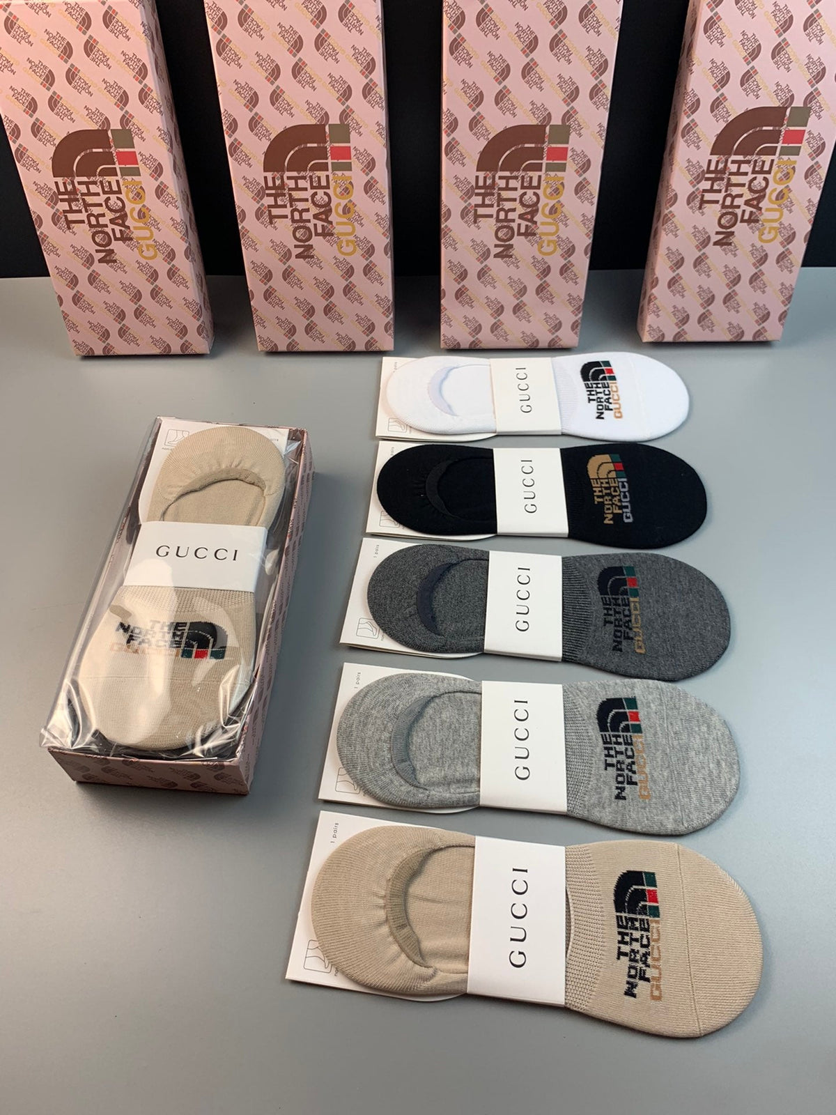 Gucci Cotton Crew Socks 5-Pack - Image 9