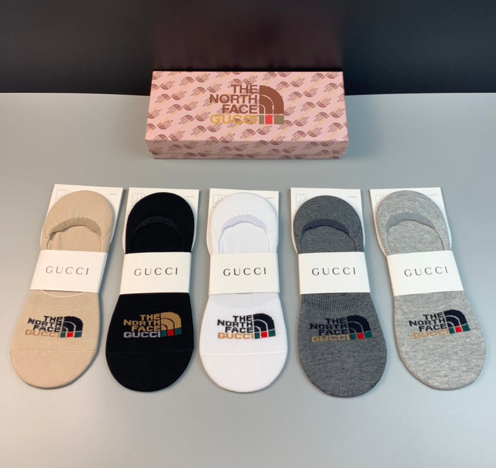 Gucci Cotton Crew Socks 5-Pack - Image 4