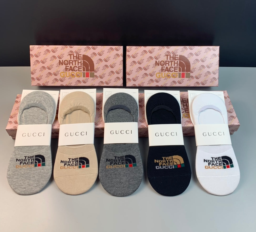 Gucci Cotton Crew Socks 5-Pack - Image 7