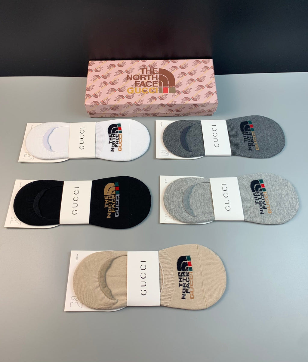 Gucci Cotton Crew Socks 5-Pack - Image 5