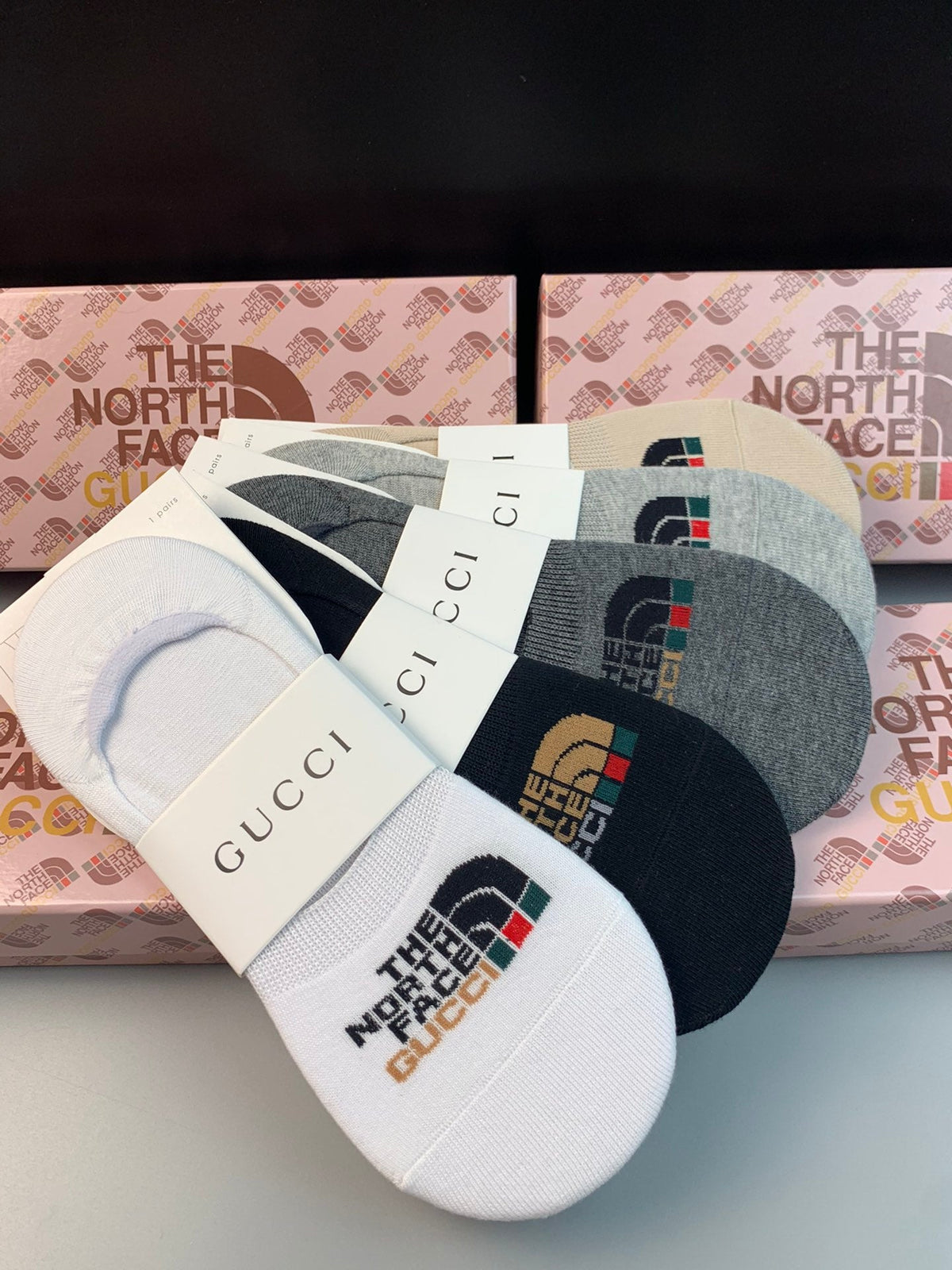 Gucci Cotton Crew Socks 5-Pack - Image 8