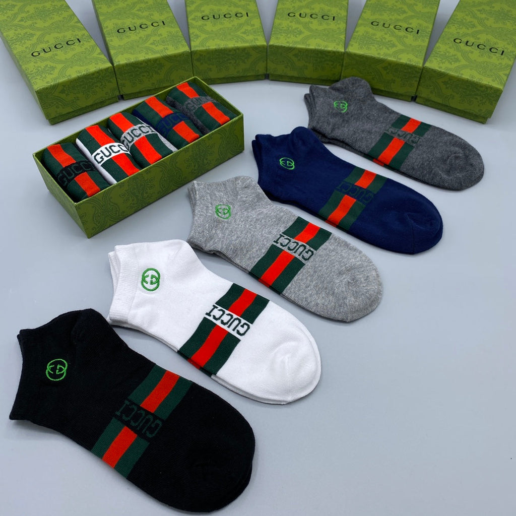 Gucci Ankle Socks 5-Pack - Image 4