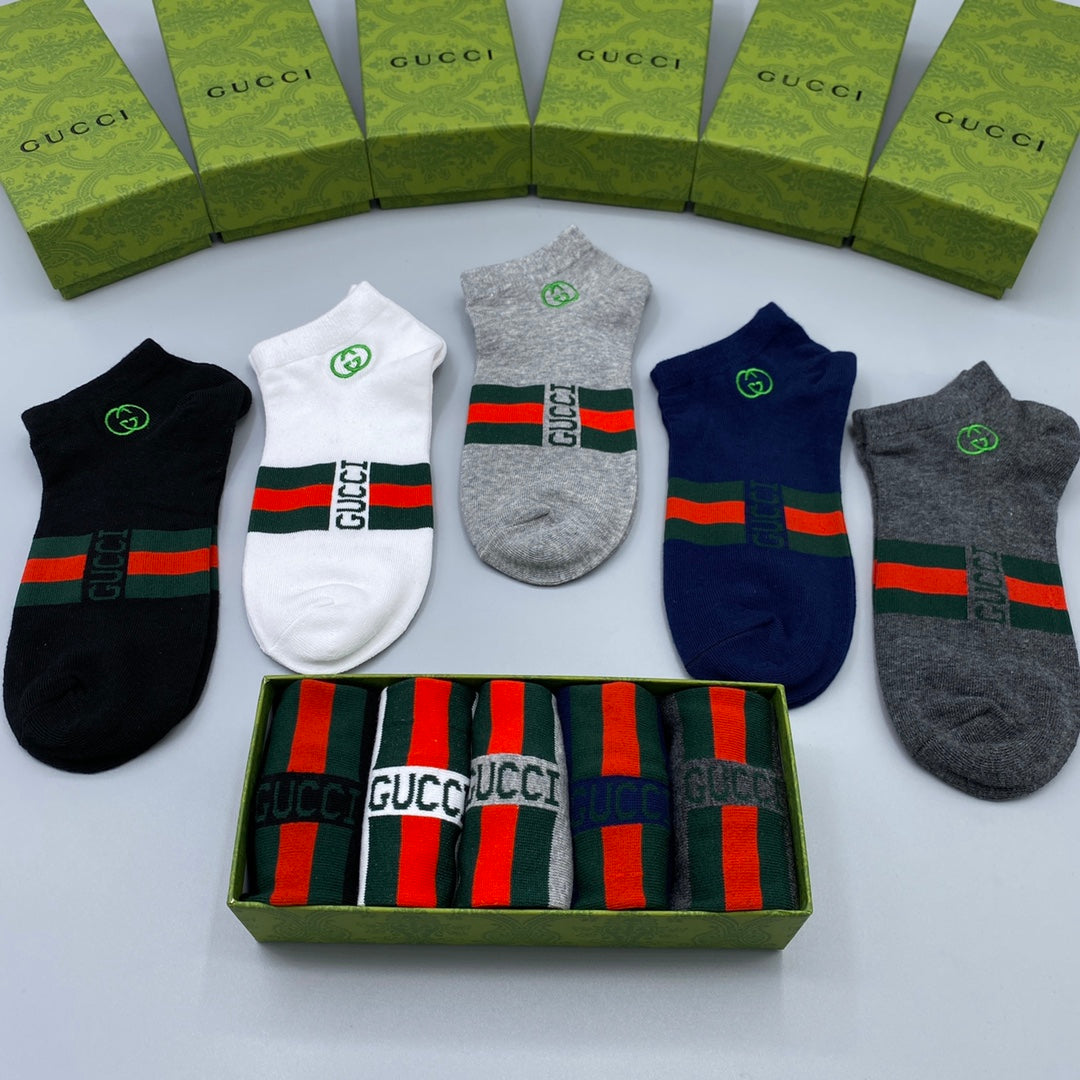 Gucci Ankle Socks 5-Pack - Image 5