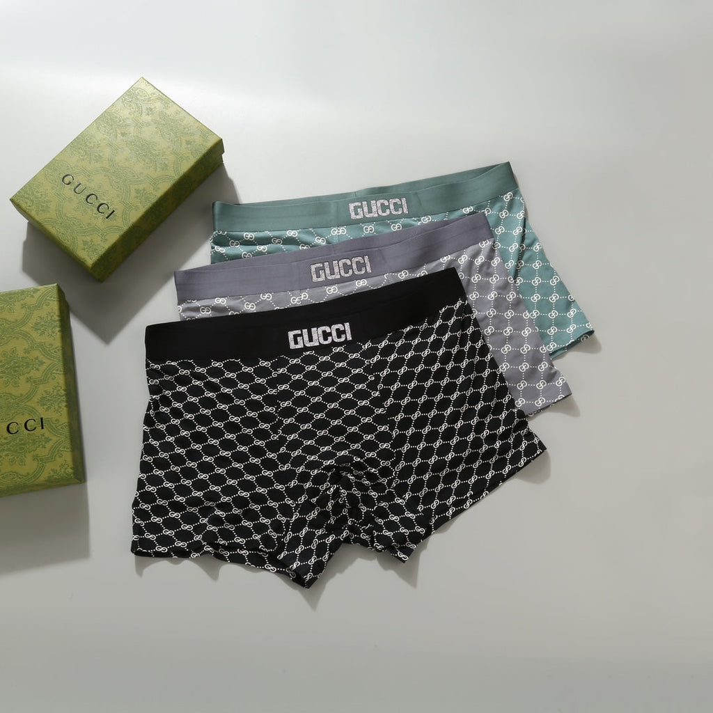 Gucci Modal Men’s Boxer Briefs 3-Pack - Image 1