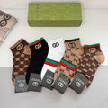 Gucci Cotton Crew Socks 5-Pack - Image 1