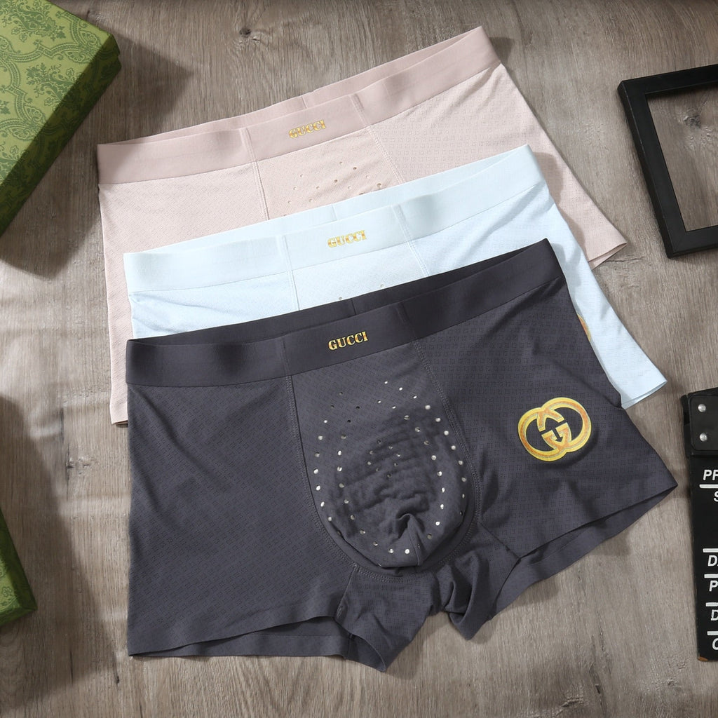 Gucci Ice Silk Men’s Boxer Briefs 3-Pack - Image 1