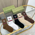 Gucci Cotton Crew Socks 5-Pack - Image 1