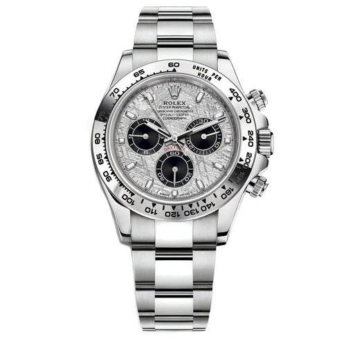 Cosmograph Daytona m116509-0073 Meteorite Dial Steel and Black Oyster 40mm Watch 1