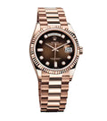 Day-Date 128235 41mm Everose Gold Brown Diamond Dial Watch 1