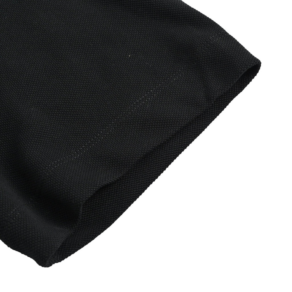 SAINT LAURENT Black Monogram Pocket Polo Shirt